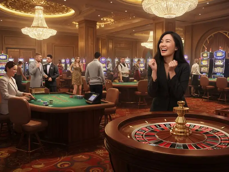 Free 100 Casino: Happy Woman Wins Big Online