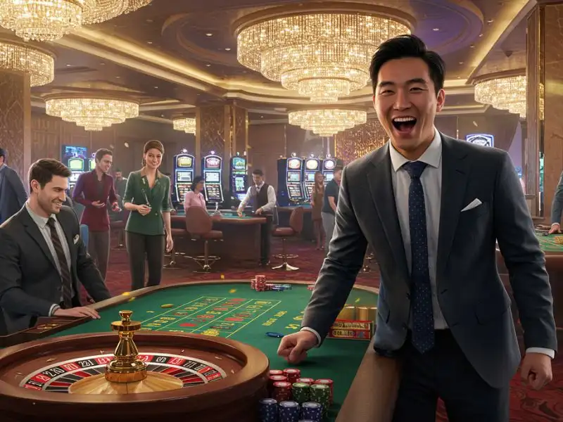 Online Sabong: Happy man celebrating real-money winnings