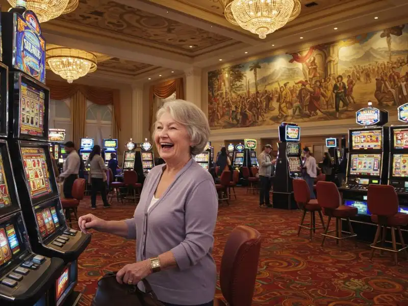 Sabong Live: Joyful woman spinning an online slot machine