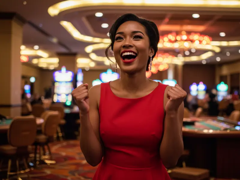 Happy woman smiling at TMTcash88 Casino