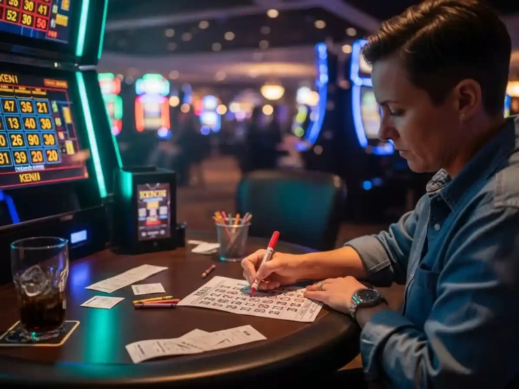 Focused player participating in Keno at Jili Slot Games