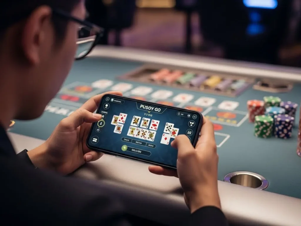 Close-up of cards during Pusoy Go at bet88 free