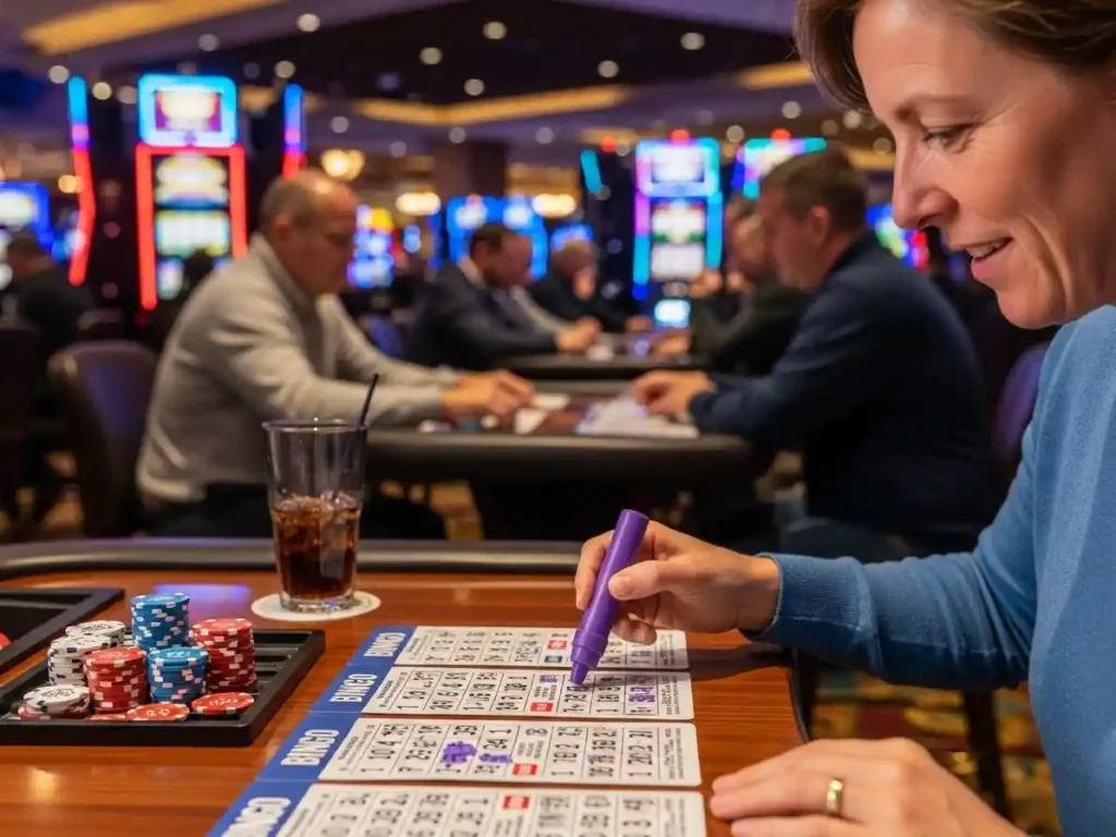 Focused player participating in bingo game at TMTCash 88