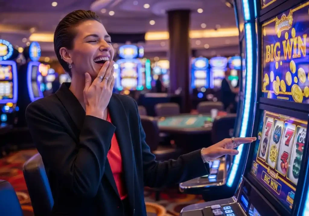 happy woman play slot - pagcor online casino free 100