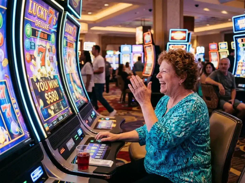 HAPPY_WOMAN_PLAYING_SLOT - jili bet