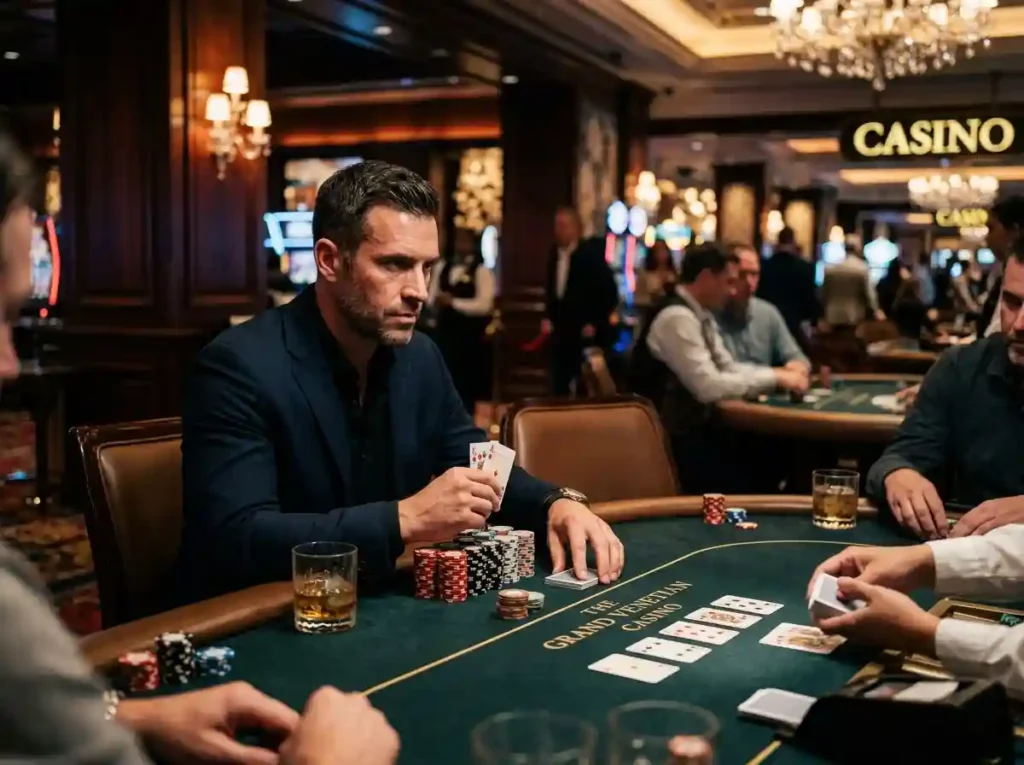 Man_playing_poker - lucky plus 777